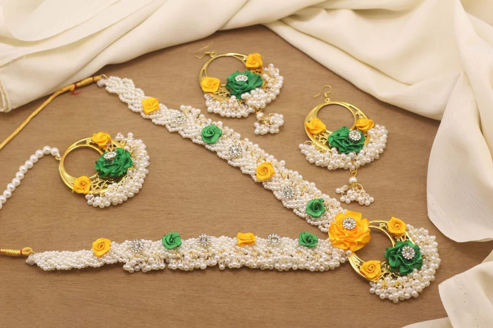 Mehndi/Mayo Pearl 4 pcs Mala set